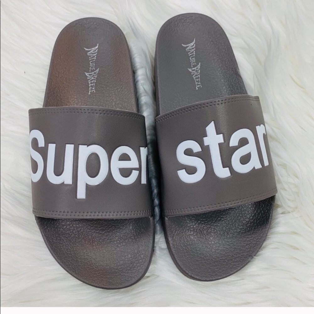 Super star Aqua Gray Slide Ins